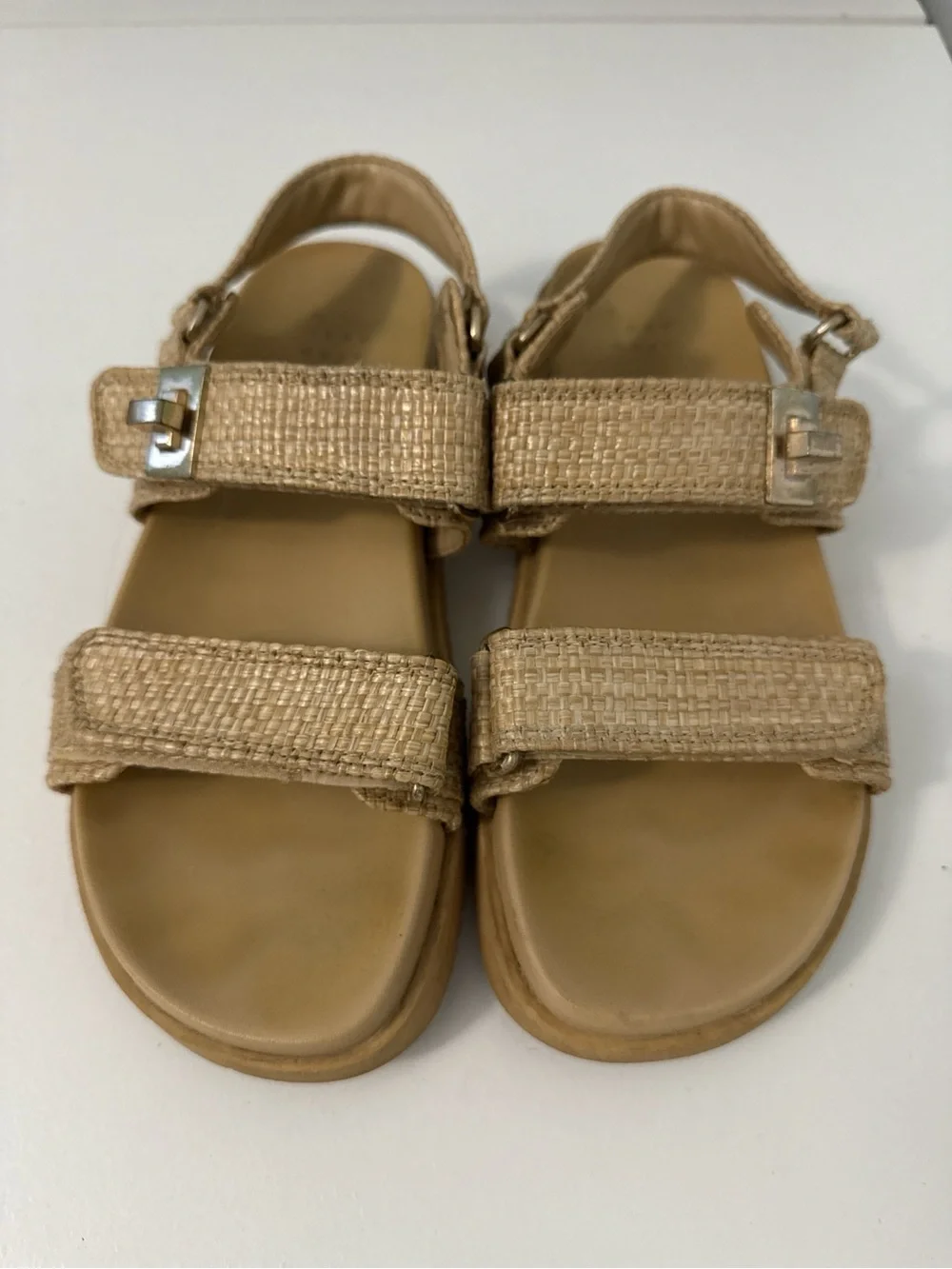 a new day Tan Woven Strap Sandals